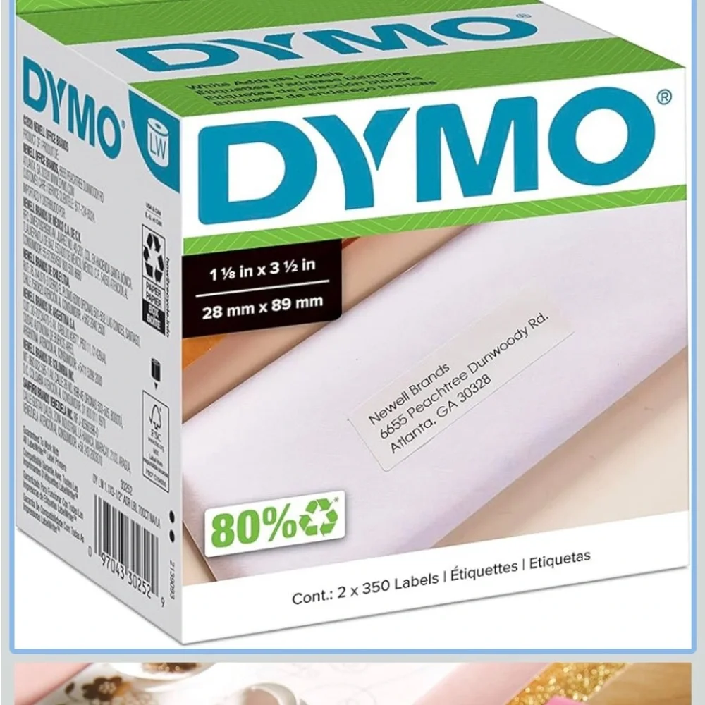 DYMO Authentic LW White Mailing Address Labels, For LabelWriter Label Printers,